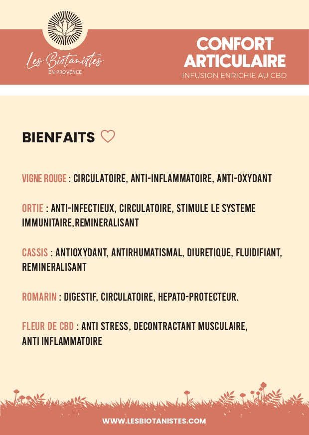 Infusion confort articulaire - 100 % Bio