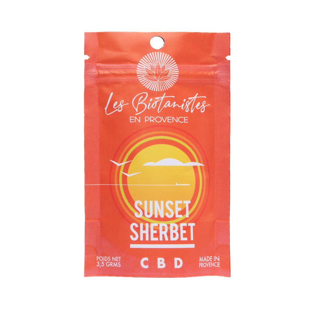 Sunset-Sherbet-fleur-fleure-cbd-provence-chanvre-nature-var-bio-local-chanvre-agriculture-var-hyeres-toulon-bien-etre-soin-sommeil-peau-douleur-endometriose-arthrose-amnesia